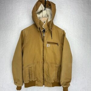 Carhartt Wildwood Jacket Sherpa Lined Womens Small 100815-211 Brown